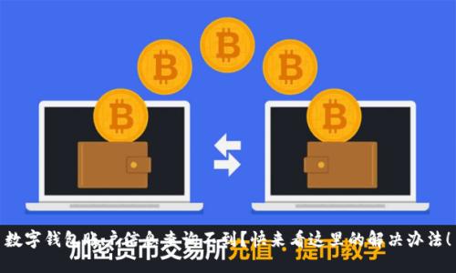 数字钱包账户信息查询不到？快来看这里的解决办法！